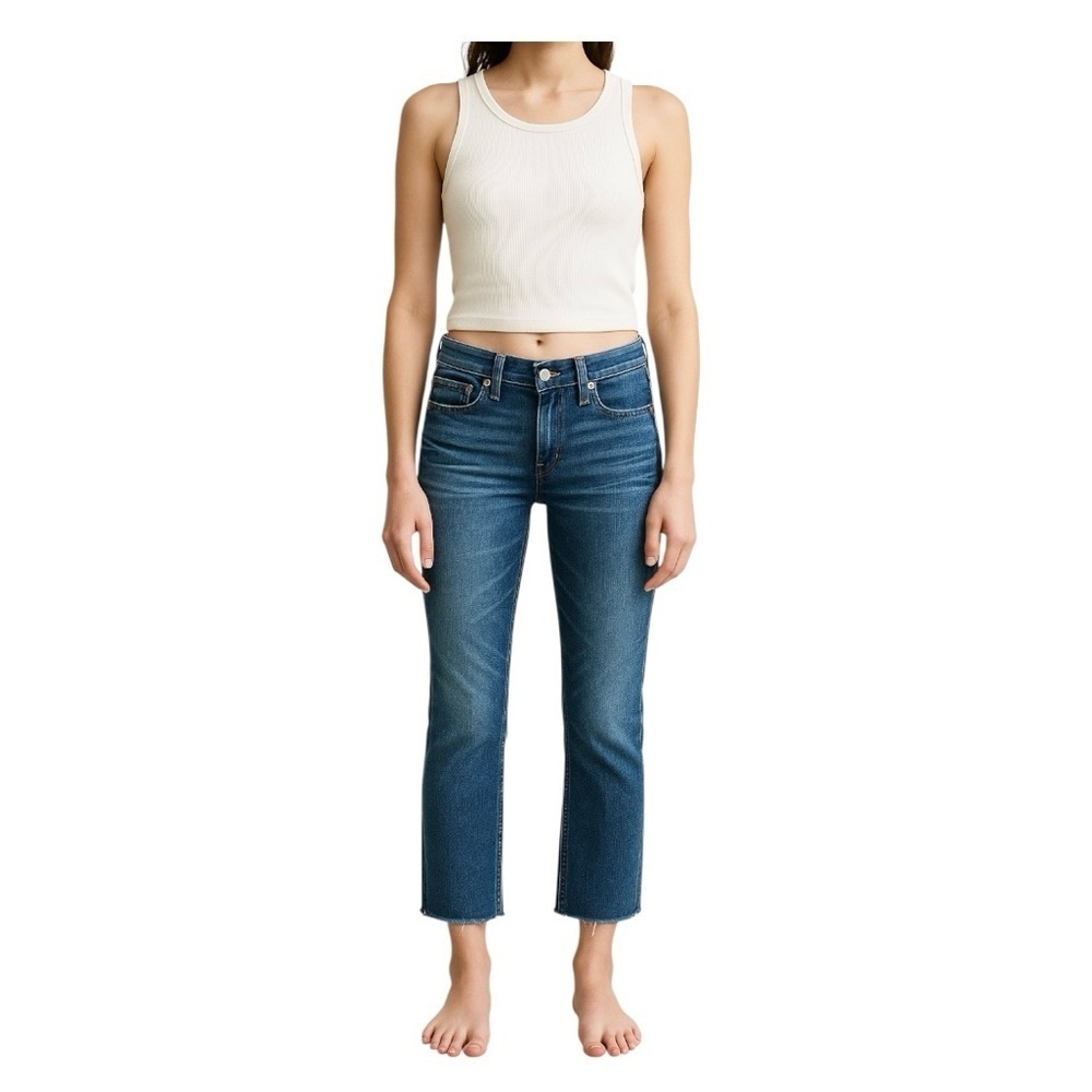 Madewell The Low Rise Slim Boyjean: Raw-Hem Edition size 24 NWOT
